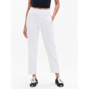 Athleta Endless High Rise Pant White‎ Size 16 Pull-On Travel Pants NWT